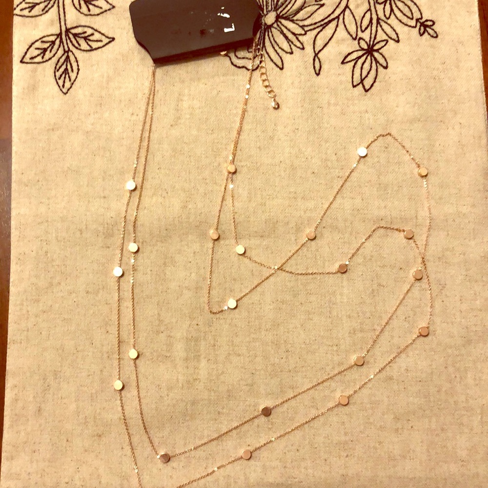 Rose Gold Necklace with Matching Earrings